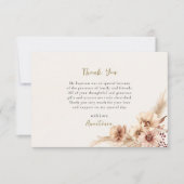 ボホフラワーズパンパスグラス正教会バプテスマ サンキューカード (正面)