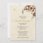 ボホフラワーズパンパスグラス正教会ブライダルシャワー 招待状 (正面)