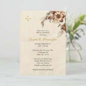 ボホフラワーズパンパスグラス正教会ブライダルシャワー 招待状 (スタンド正面)