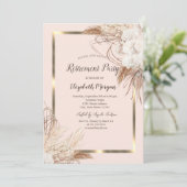 ボホフラワーズパンパスグラス金ゴールドフレーム退職 招待状 (スタンド正面)