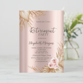 ボホフラワーズパンパスバラ金ゴールド退職パーティー 招待状 (スタンド正面)