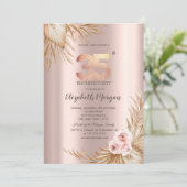 ボホフラワーズパンパバラ金ゴールド35日誕生日 招待状 (スタンド正面)