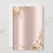 ボホフラワーズパンパバラ金ゴールド60th誕生日 招待状 (裏面)