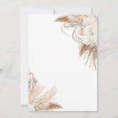 ボホフラワーズピアスプロセッコブライダルシャワー 招待状 (裏面)