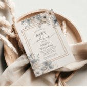 ボホフラワーズフローラ野草素朴赤ちゃんシャワー 招待状