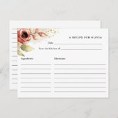 ボホフラワーズブライダルシャワーカスタムレシピカード ポストカード (正面/裏面)