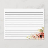 ボホフラワーズブライダルシャワーカスタムレシピカード ポストカード (裏面)