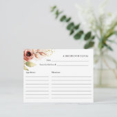 ボホフラワーズブライダルシャワーカスタムレシピカード ポストカード (スタンド正面)