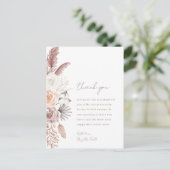 ボホフラワーズブライダルシャワーサンキューカード シーズンポストカード (スタンド正面)