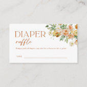 ボホフラワーズベビーシャワーおむつラッフルチケット エンクロージャーカード (正面)