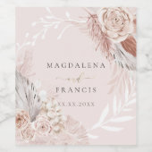 ボホフラワーズリース ワインラベル (シングルラベル)