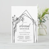 ボホフラワーズ幾何学リハーサルディナー 招待状 (スタンド正面)