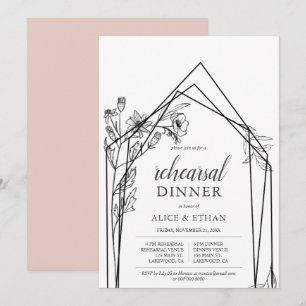 ボホフラワーズ幾何学リハーサルディナー 招待状