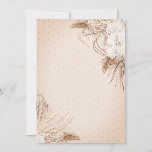 ボホフラワーズ水玉模様18誕生日 招待状 (裏面)