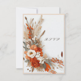 ボホフラワーズ紅葉結婚ズ秋 出欠カード