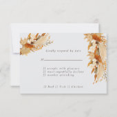ボホフラワーズ紅葉結婚ズ秋 出欠カード (裏面)