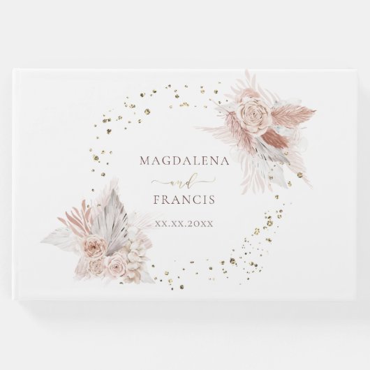 ボホフラワーズ結婚デザインのゲストブック ゲストブック (正面)