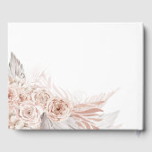 ボホフラワーズ結婚デザインのゲストブック ゲストブック (裏面)