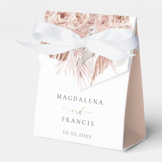 ボホフラワーズ結婚式の引き出物箱 フェイバーボックス (正面サイド)