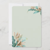 ボホフラワーズ葉ブライダルシャワー 招待状 (裏面)