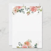 ボホフラワーズ金ゴールドフレームRNナース卒業パーティー 招待状 (裏面)