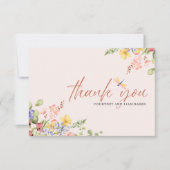 ボホフラワードラゴンフライありがとう結婚とう サンキューカード (正面)