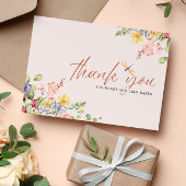 ボホフラワードラゴンフライありがとう結婚とう サンキューカード