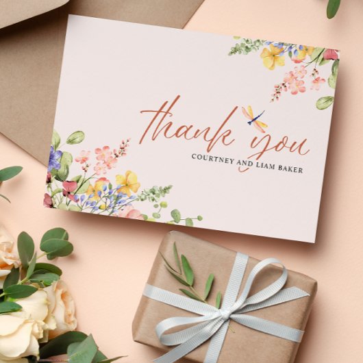 ボホフラワードラゴンフライありがとう結婚とう 招待状