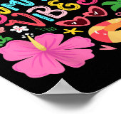 ボホフラワーハローサマービベスおもしろいビーチライフ私 ポスター (角)