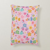 ボホフラワーパターンB01.w LPink BG アクセントクッション (裏面(縦))