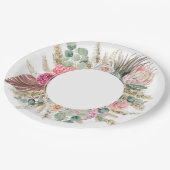 ボホフラワーパーティープレート ペーパープレート (アングル)