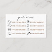 ボホフラワービジネスカード 名刺 (裏面)