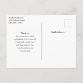 ボホフラワーブーケとドリームキャッチャーありがとう ポストカード (裏面)