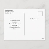 ボホフラワーブーケとドリームキャッチャー母の日 シーズンポストカード (裏面)