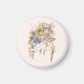 ボホフラワーブーケとドリームキャッチャー マグネット (正面)