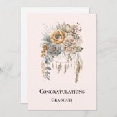 ボホフラワーブーケのニュートラルカラー卒業 (正面/裏面)