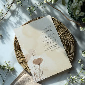 ボホフラワー秋の水彩結婚の色 招待状