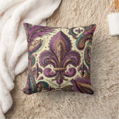 ボホフランスのクォーターパープルフルーアデリス クッション (ブランケット)