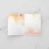 ボホフリーシアピンクポップ・アートのク書感謝してい道 サンキューカード (内部)