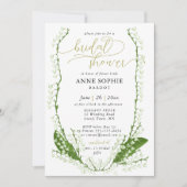 ボホフレームリエレガントリバレー金ゴールドブライダルシャワー 招待状 (正面)