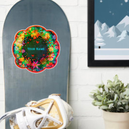 ボホフローラおもしろい名前をカスタムするインスピリシティトレンディー シール