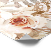 ボホフローラとパンパスファーンウェルカムブライダルシャワー ポスター (角)