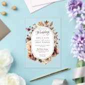 ボホフローラアクリルフレーム結婚式招待状 アクリル招待状 (インサイチュ (ウェディング))