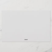 ボホフローラアドバイスとウィッシュブライダルシャワー 便箋 (裏面)