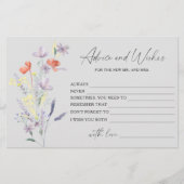 ボホフローラアドバイスとウィッシュブライダルシャワー 便箋 (正面)
