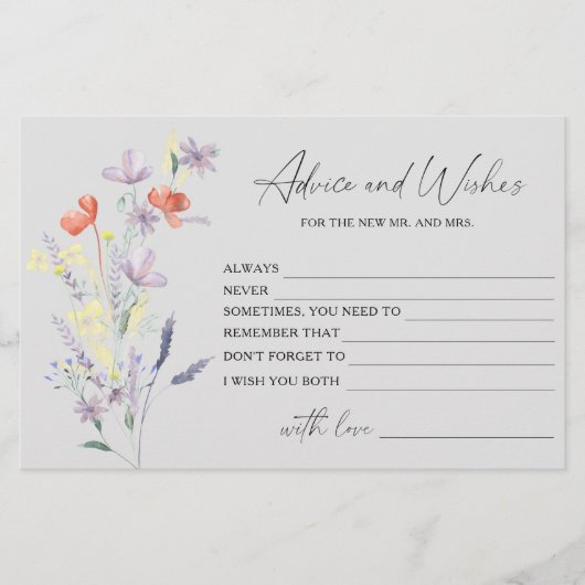 ボホフローラアドバイスとウィッシュブライダルシャワー 便箋 (正面)