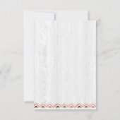 ボホフローラアントラー素朴ホワイトウッドウェディングRSVP 出欠カード (裏面)