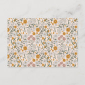 ボホフローラアーストーンブライダルシャワーサンキューユア エンクロージャーカード (裏面)