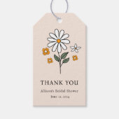 ボホフローラアーストーンボタニカルブライダルシャワー ギフトタグ (正面)