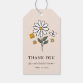 ボホフローラアーストーンボタニカルブライダルシャワー ギフトタグ (裏面)